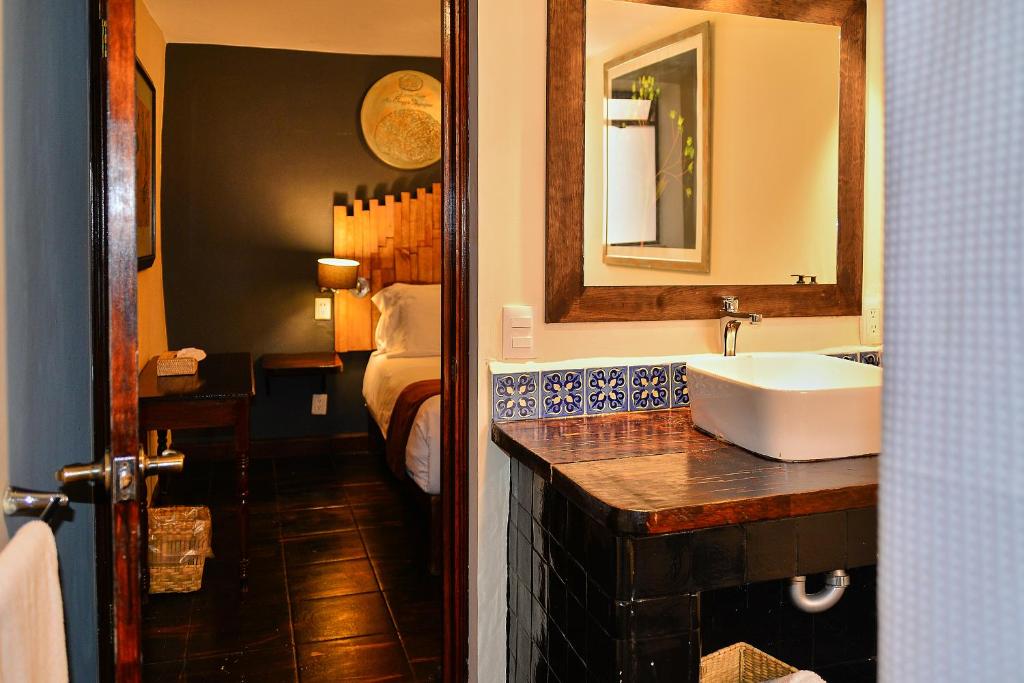 Koupelna v ubytování Hotel Mesones 49