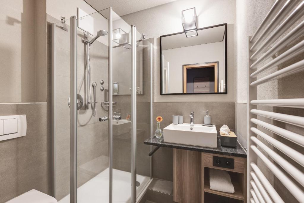 Koupelna v ubytování Hotel Das Bischof