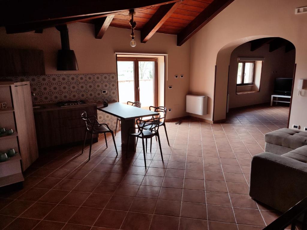 A seating area at Masseria Le Zavattole