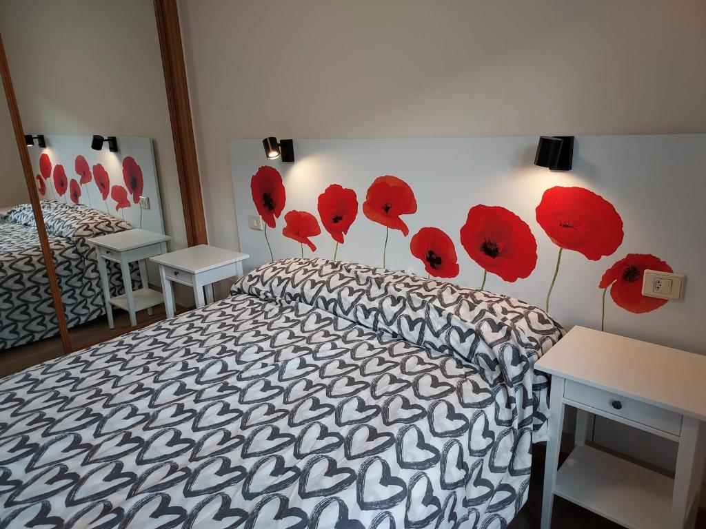 Postel nebo postele na pokoji v ubytování Apartamento Calzada Romana