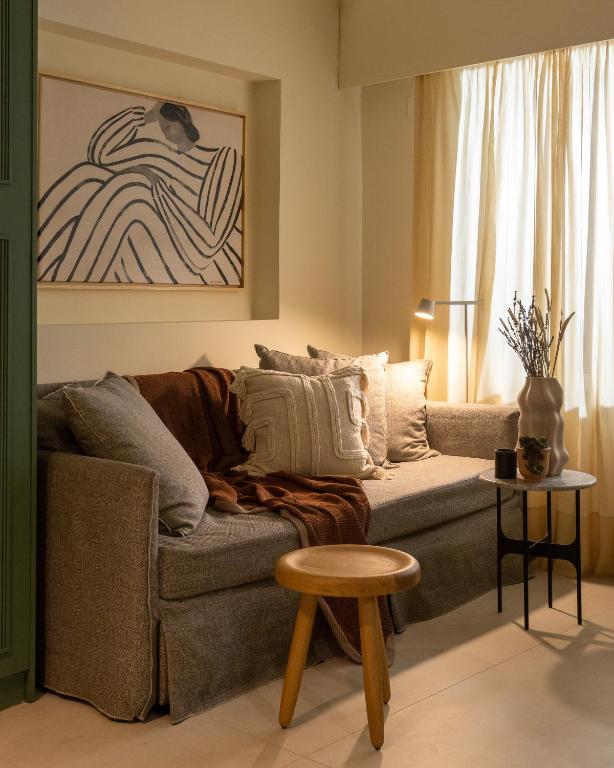 Posezení v ubytování Agrinio ART Suites