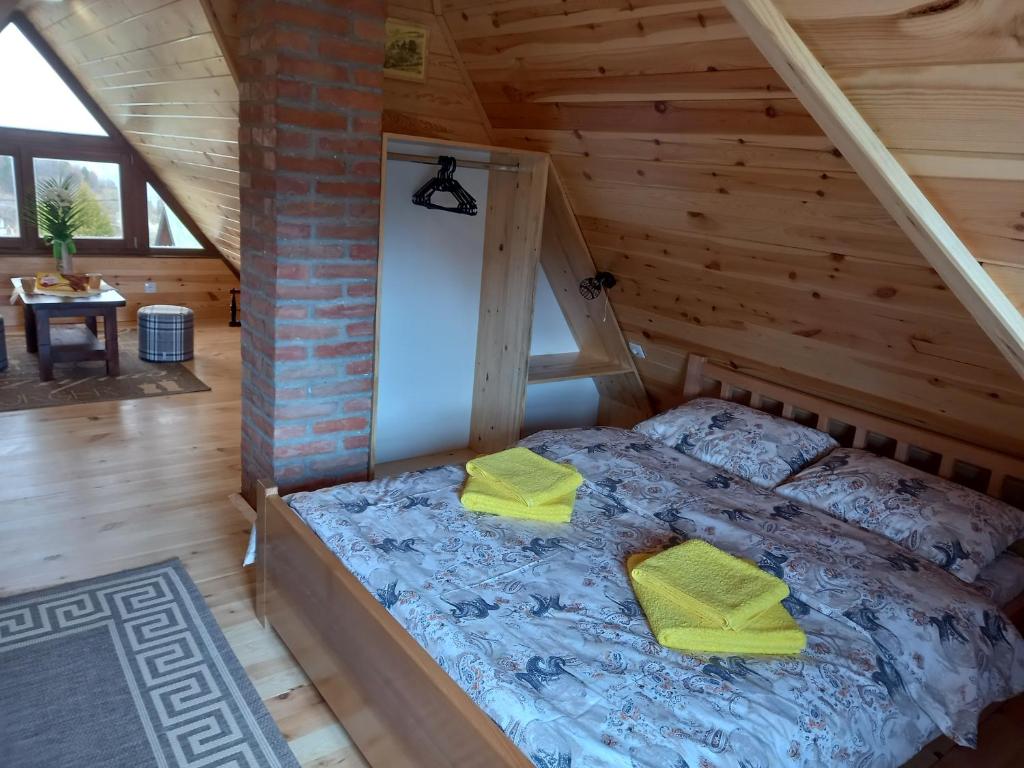 Postel nebo postele na pokoji v ubytování Mašine kolibe