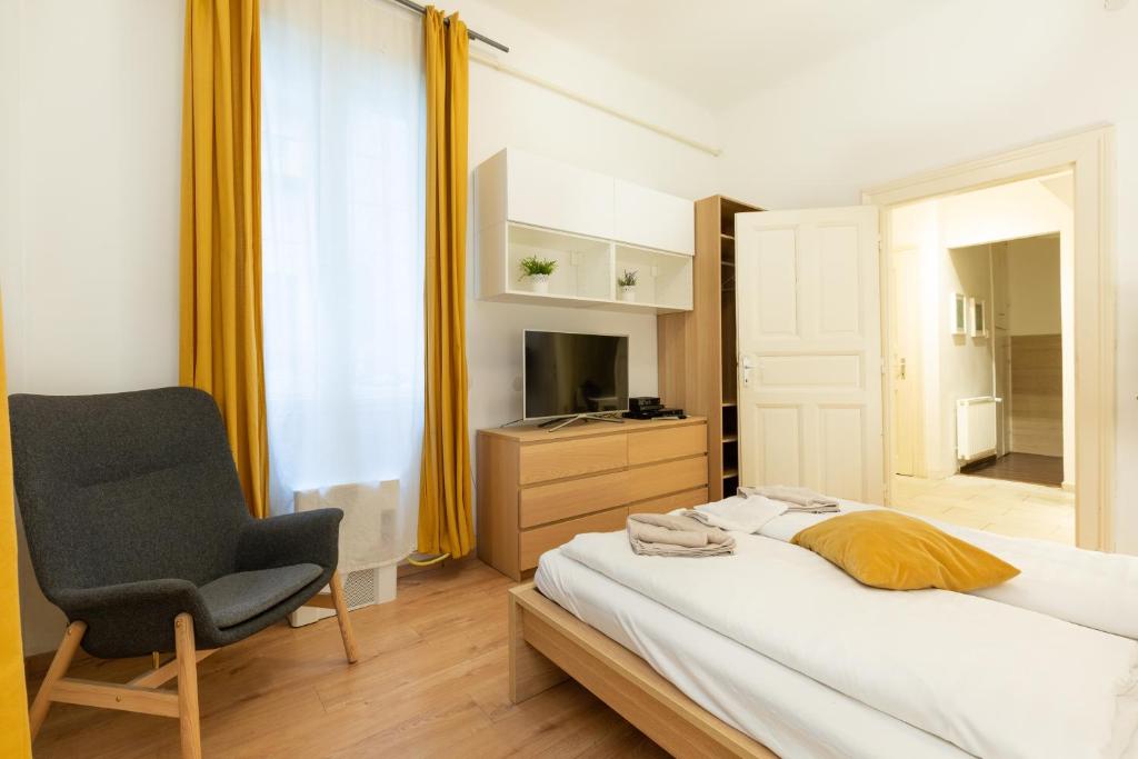 Posteľ alebo postele v izbe v ubytovaní A4-6 Aulich Apartment