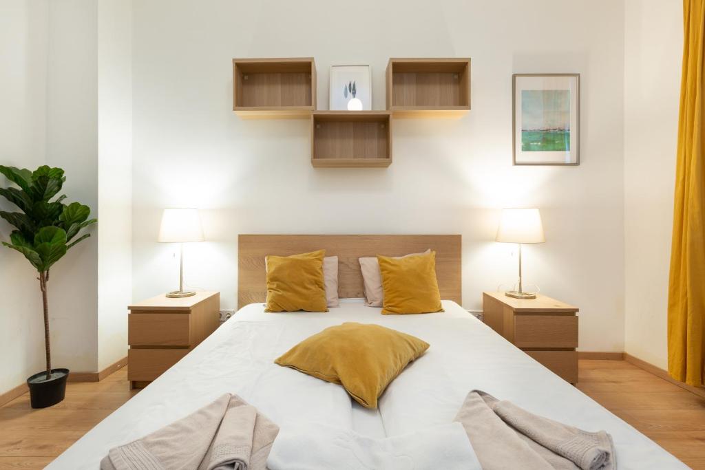 Posteľ alebo postele v izbe v ubytovaní A4-6 Aulich Apartment