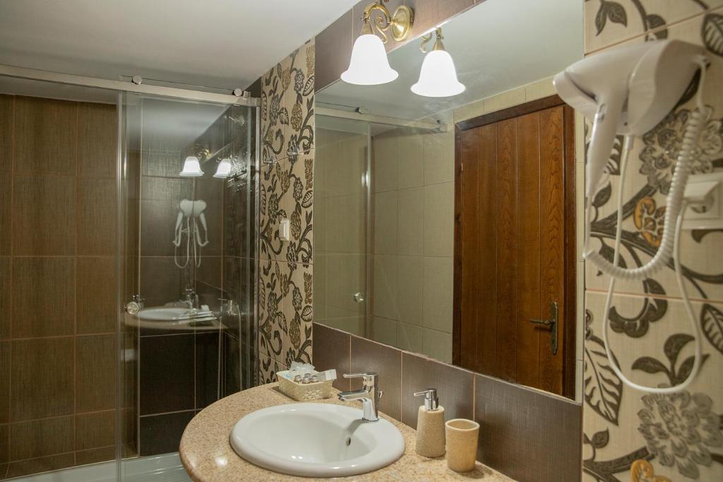 Koupelna v ubytování Guesthouse Ourania