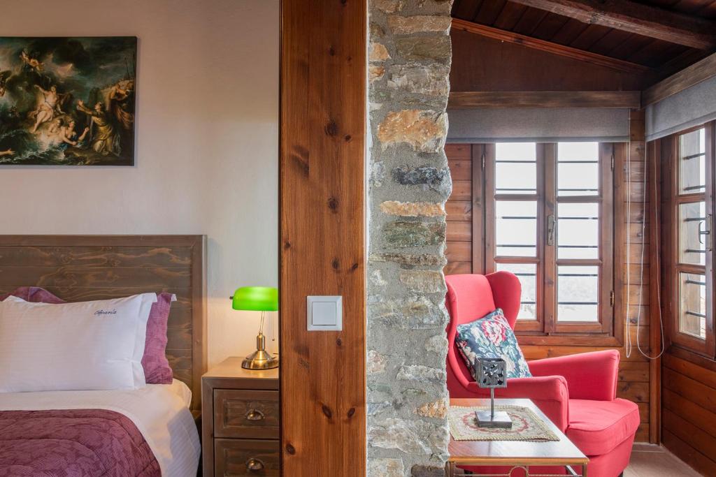 Postel nebo postele na pokoji v ubytování Guesthouse Ourania