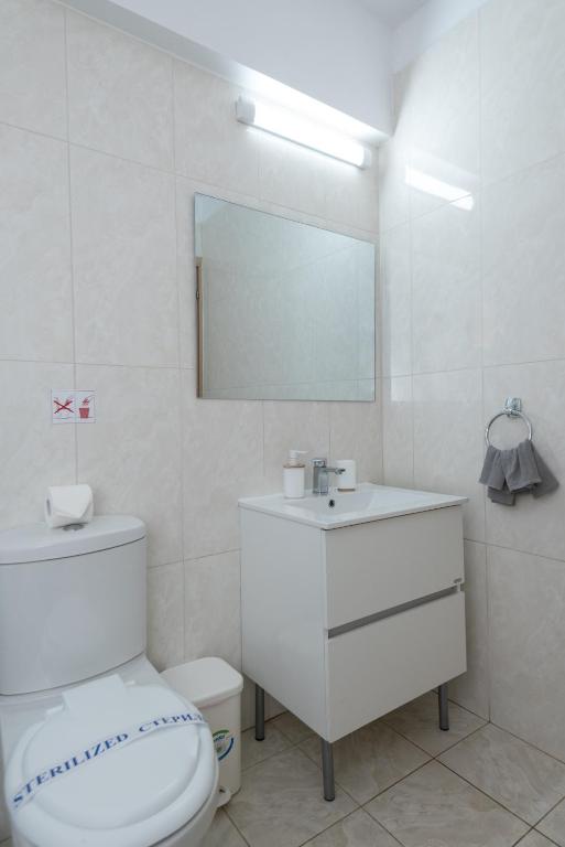 Koupelna v ubytování Narcissos Nissi Beach Apartment C16