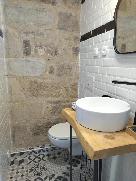 Koupelna v ubytování Le Pressoir chambres d'hôtes