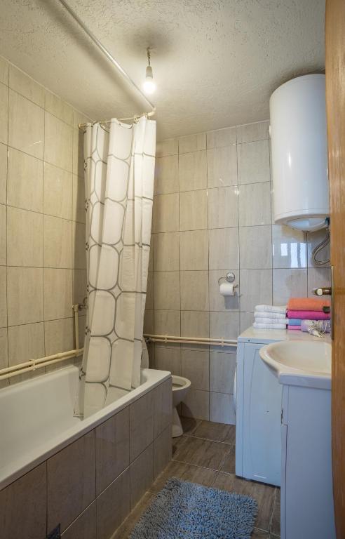Koupelna v ubytování Vojinovic Apartman