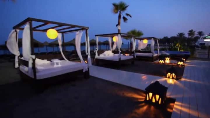 Posteľ alebo postele v izbe v ubytovaní Aqua Apartment