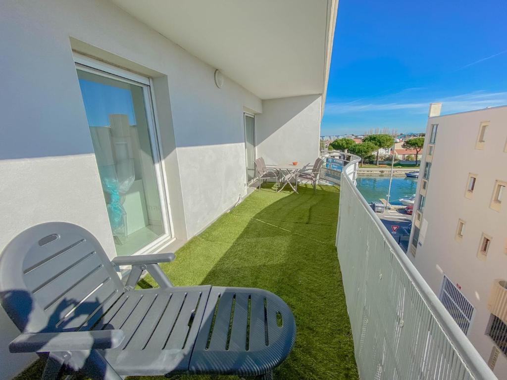 Balkón nebo terasa v ubytování SUPERBE APPARTEMENT 47 m2, TRES CALME