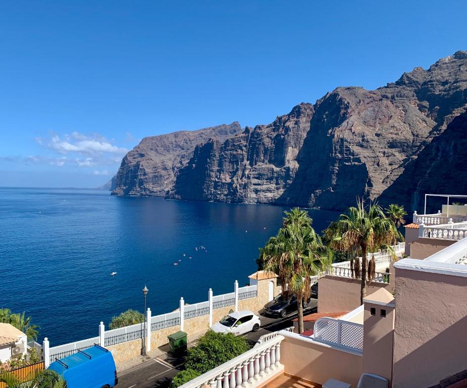 a view of the amalfi coast from a building at Buenavista Top Floor Penthouse in Santiago del Teide