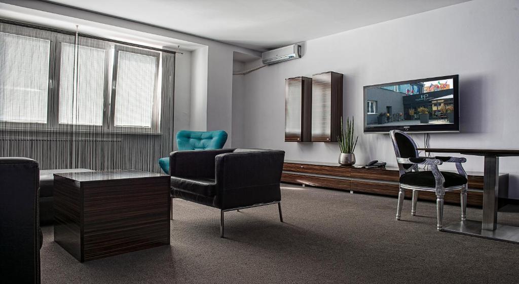 TV a/nebo společenská místnost v ubytování Hotel Polo