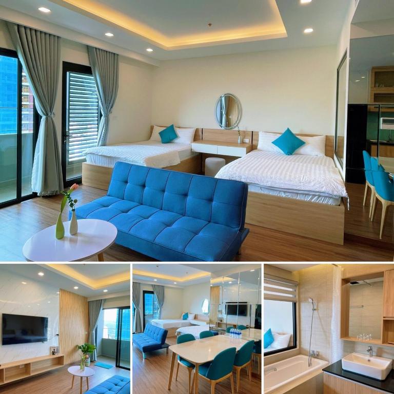 Postel nebo postele na pokoji v ubytování FLC Sea Tower Quy Nhơn - VIP HOUSE