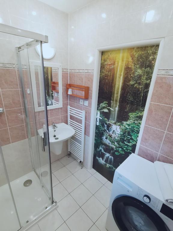 Koupelna v ubytování Penzion pod Kostelíčkem