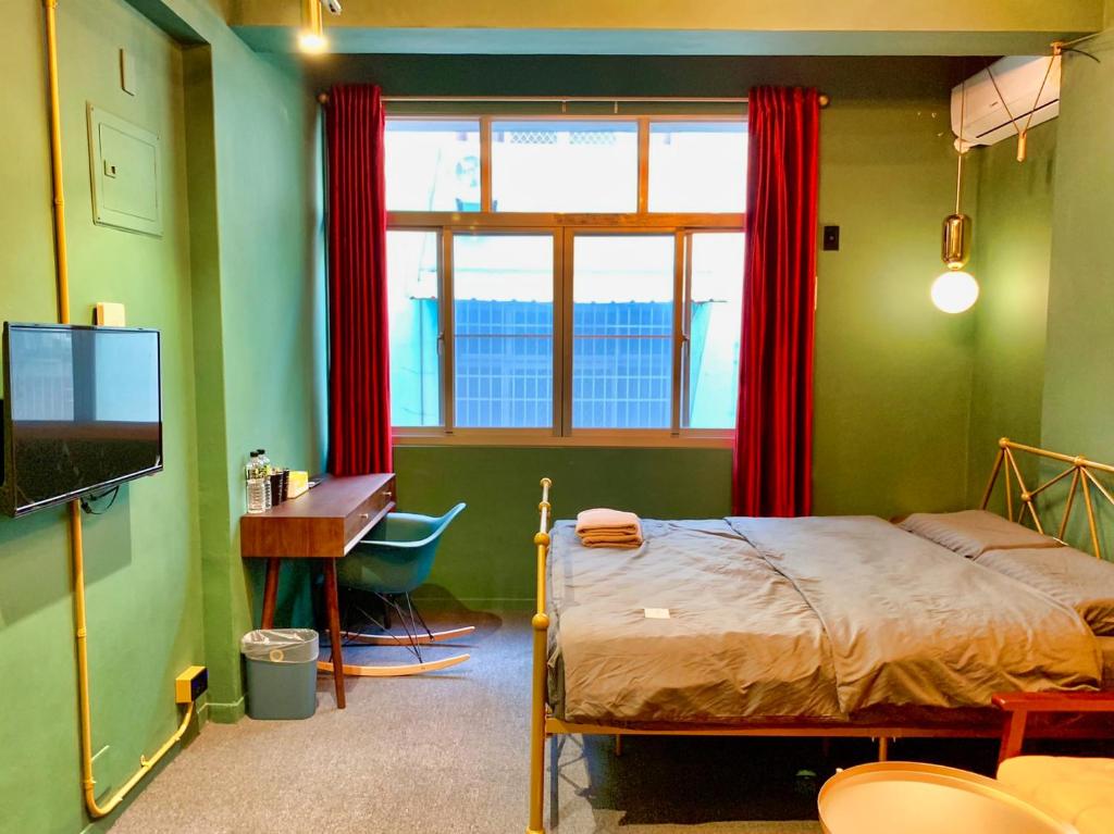 Postel nebo postele na pokoji v ubytování Hinoki Mansion