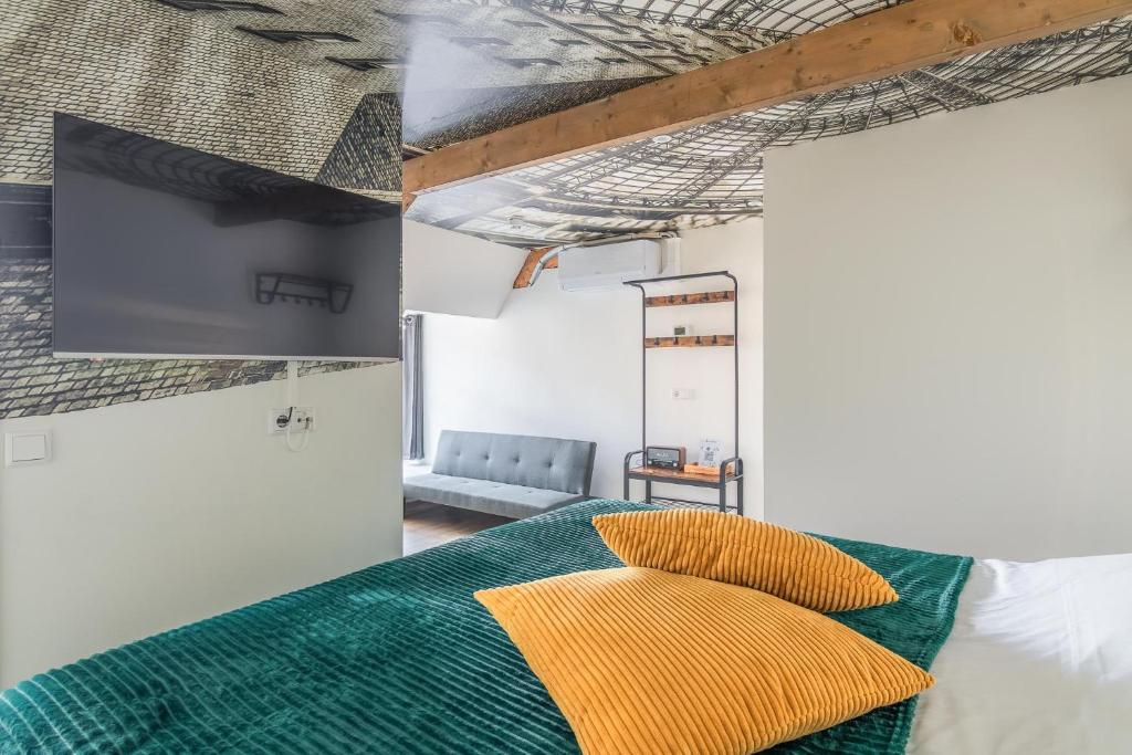 Postel nebo postele na pokoji v ubytování Boutiquehotel Dokkum