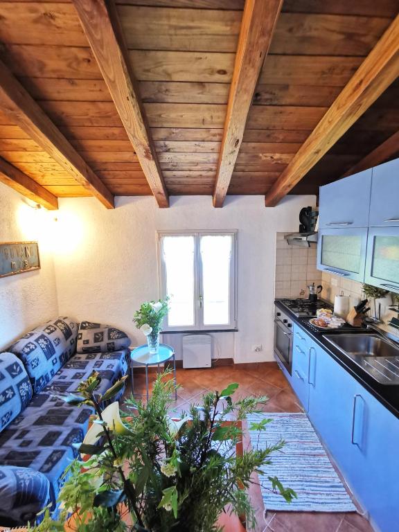 Kuchyň nebo kuchyňský kout v ubytování Cinque Terre Sea View