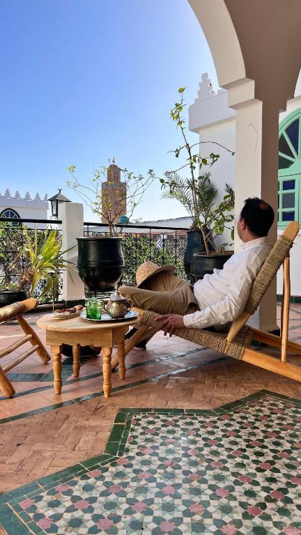 Balkón nebo terasa v ubytování Riad Catalina