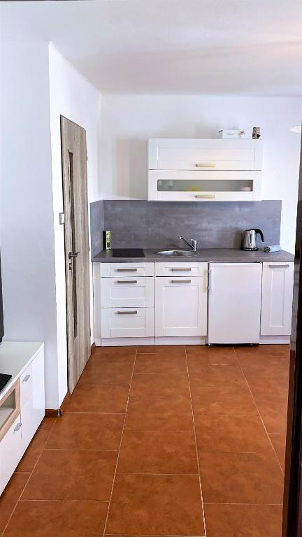 Kuchyň nebo kuchyňský kout v ubytování Apartmán Prachatice