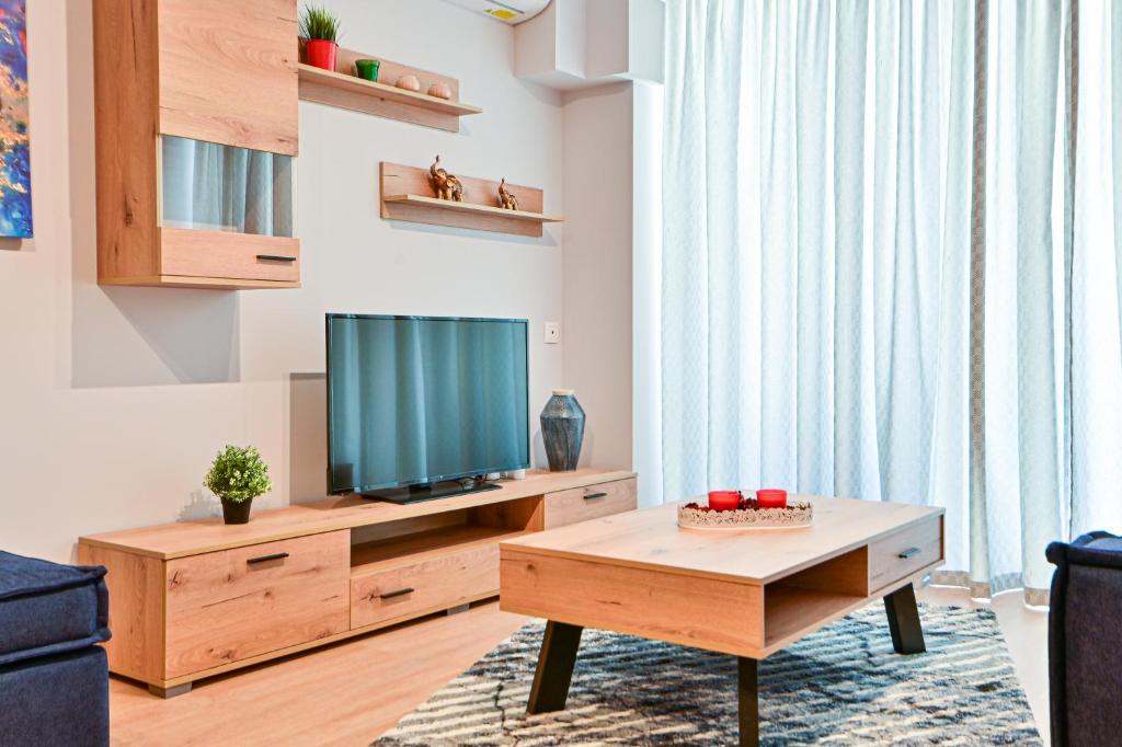 Kuchyň nebo kuchyňský kout v ubytování Beautiful new apartment 5 min from Piraeus Port (A2)