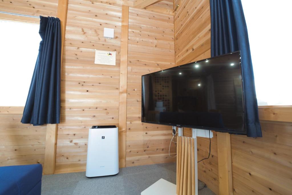TV a/nebo společenská místnost v ubytování LAKE TOYA Logde SIGRA