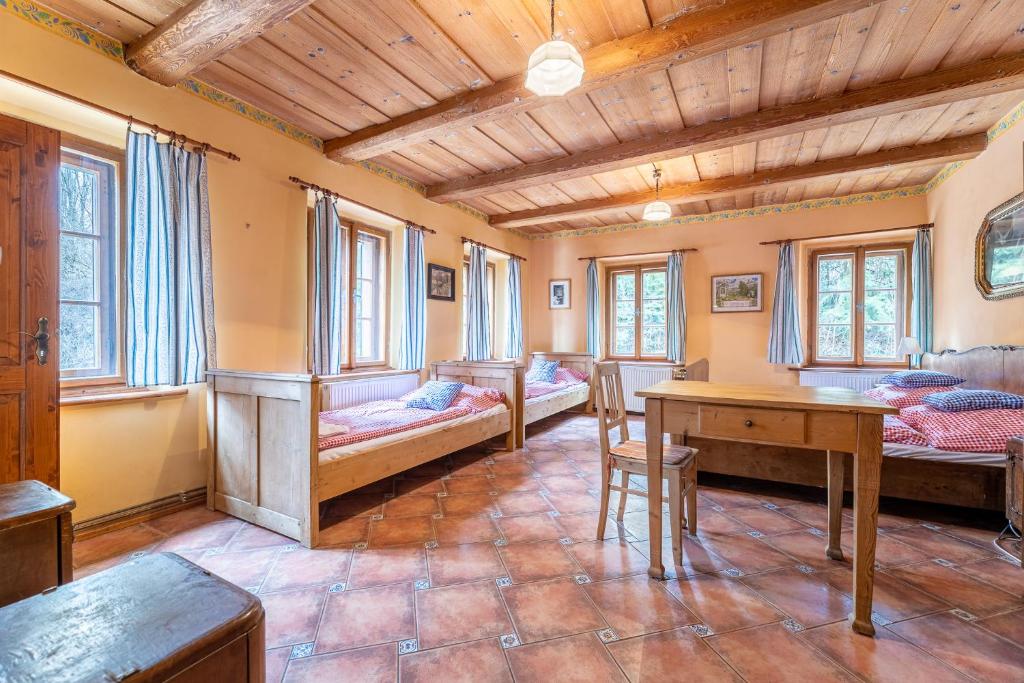 Postel nebo postele na pokoji v ubytování Penzion a hostinec Kyjovská terasa