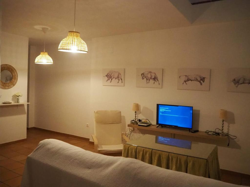 TV a/nebo společenská místnost v ubytování Sendero de la Subbetica - Apartamentos Turisticos en Zuheros - Holiday Home