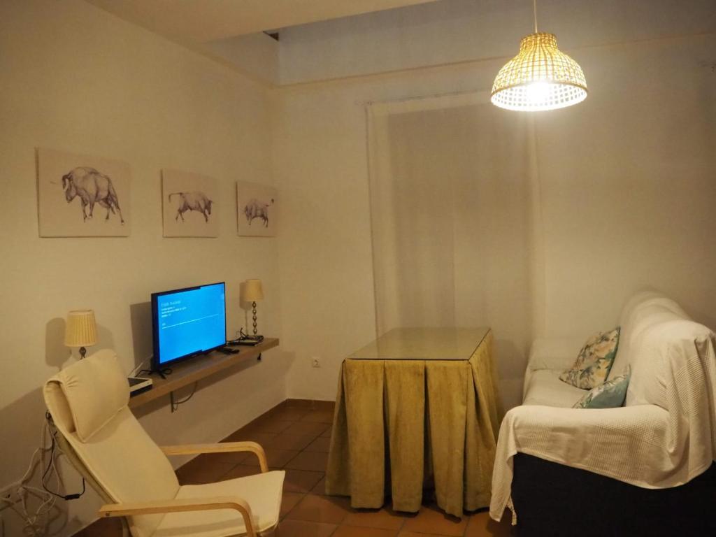 TV a/nebo společenská místnost v ubytování Sendero de la Subbetica - Apartamentos Turisticos en Zuheros - Holiday Home