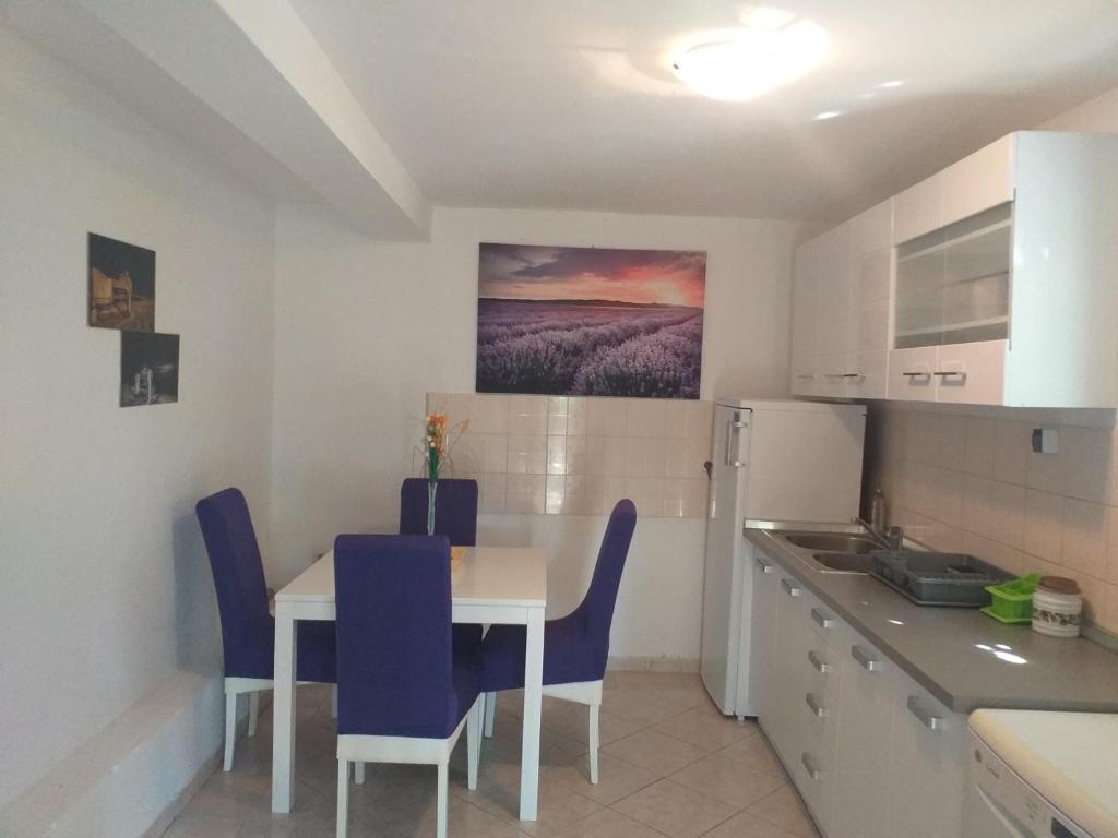 Kuchyň nebo kuchyňský kout v ubytování Apartmani Branka