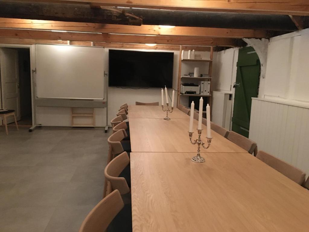 Kuchyň nebo kuchyňský kout v ubytování Tanggården Skoven