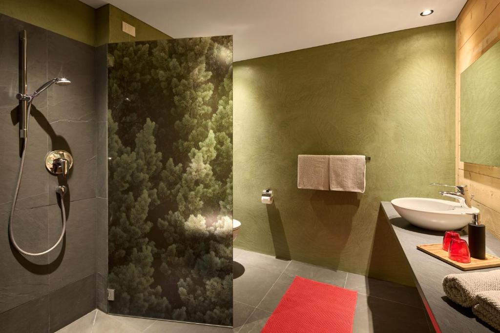 Koupelna v ubytování Hotel Ortles B&B