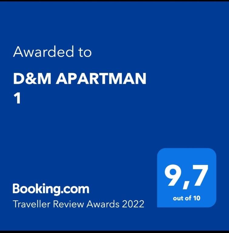 Certifikát, ocenenie alebo iný dokument vystavený v ubytovaní D&M APARTMAN 1