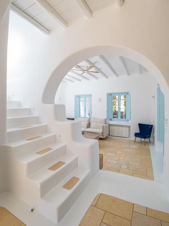 Posezení v ubytování Mykonos AG Villas in Psarou beach
