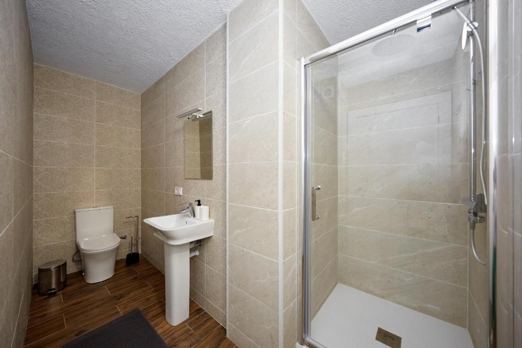 Koupelna v ubytování El Patio Hostal