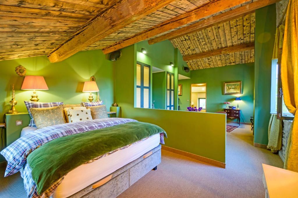 Voodi või voodid majutusasutuse Bastide de Bellegarde toas