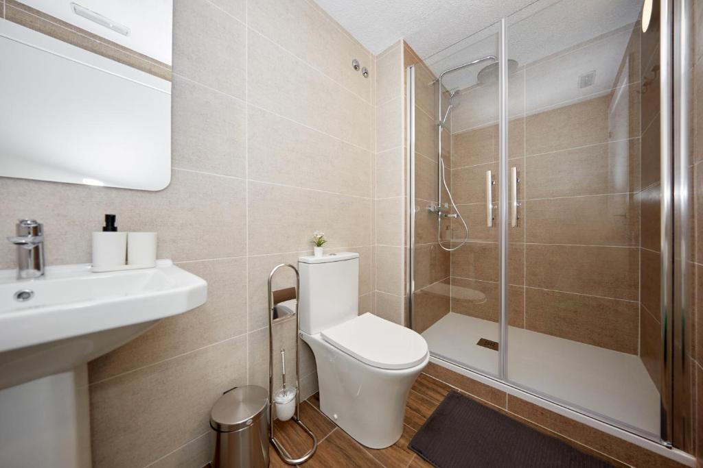 Koupelna v ubytování El Patio Hostal