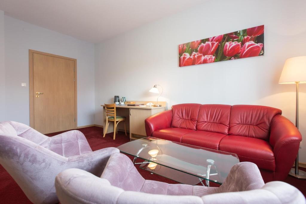 Posezení v ubytování Hotel Łabędy