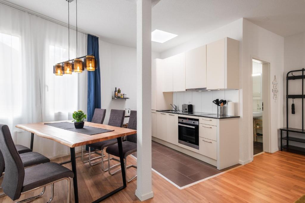 Kuchyň nebo kuchyňský kout v ubytování Spirit Apartments - Zentral am See - Parkplatz
