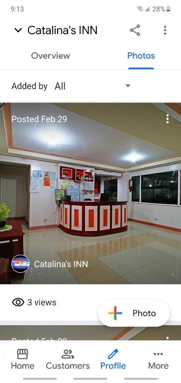Certifikát, hodnocení, plakát nebo jiný dokument vystavený v ubytování Catalinas inn