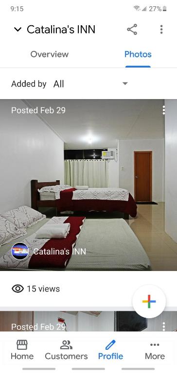 Postel nebo postele na pokoji v ubytování Catalinas inn