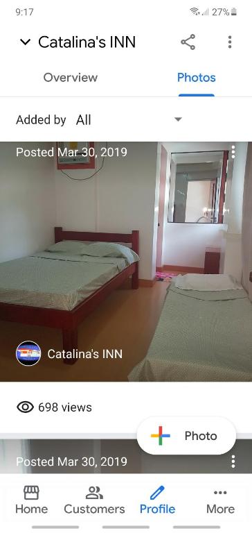 Postel nebo postele na pokoji v ubytování Catalinas inn