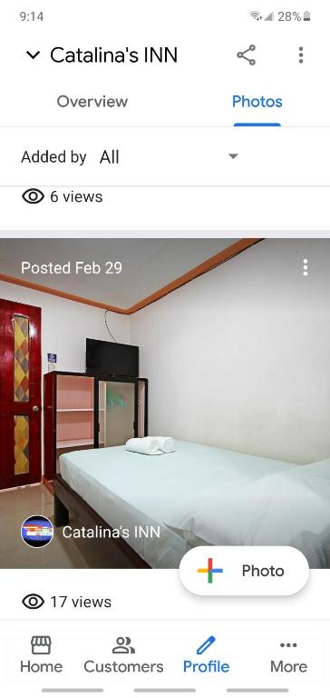 Postel nebo postele na pokoji v ubytování Catalinas inn
