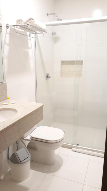 Koupelna v ubytování Pena Branca Hotel e Eventos