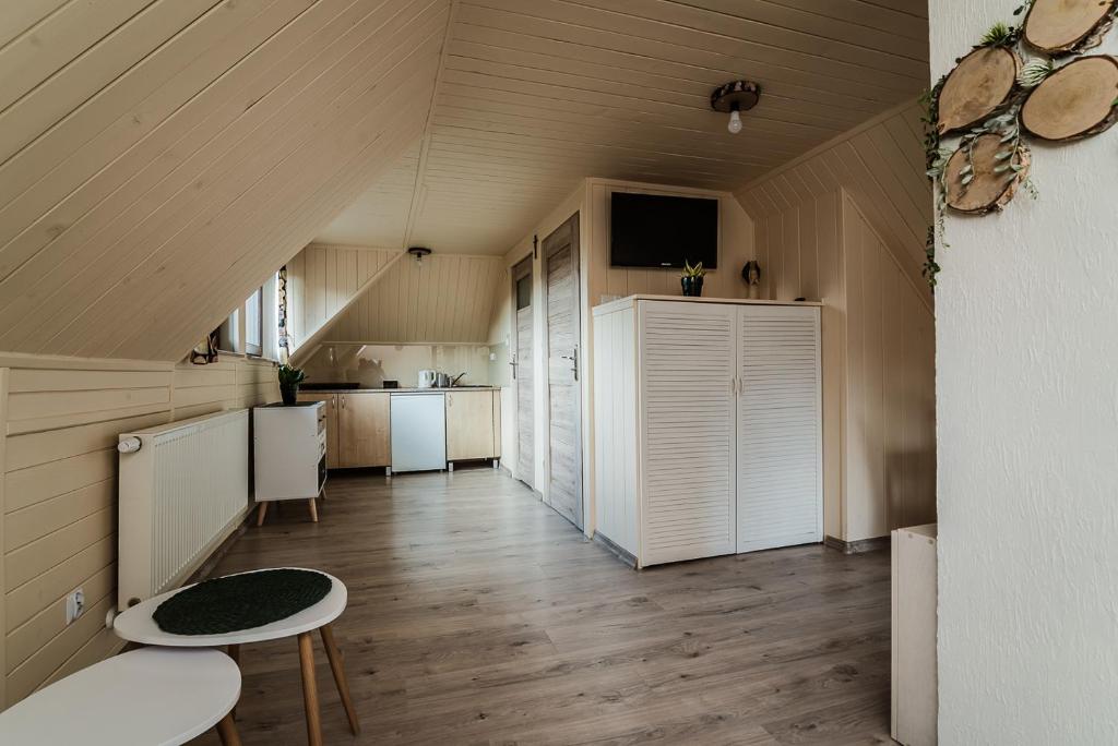 Kuchyňa alebo kuchynka v ubytovaní Apartamenty na wzgórzu