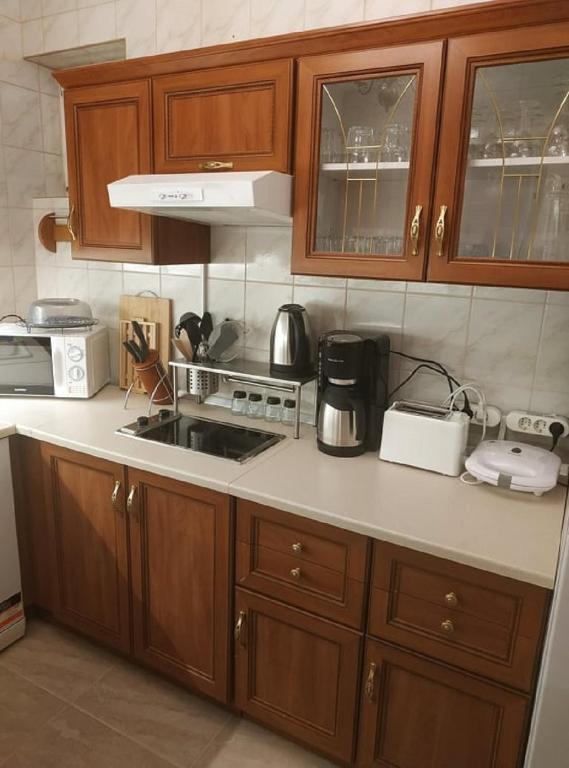 A kitchen or kitchenette at Wagner Apartman Tata