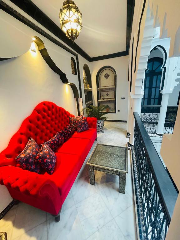 Posezení v ubytování Riad El Palacio & Spa Chaouen