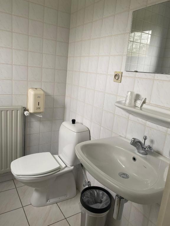 Koupelna v ubytování Hotel de Vaart