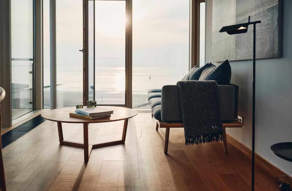 Posezení v ubytování Hotel Haus am Meer