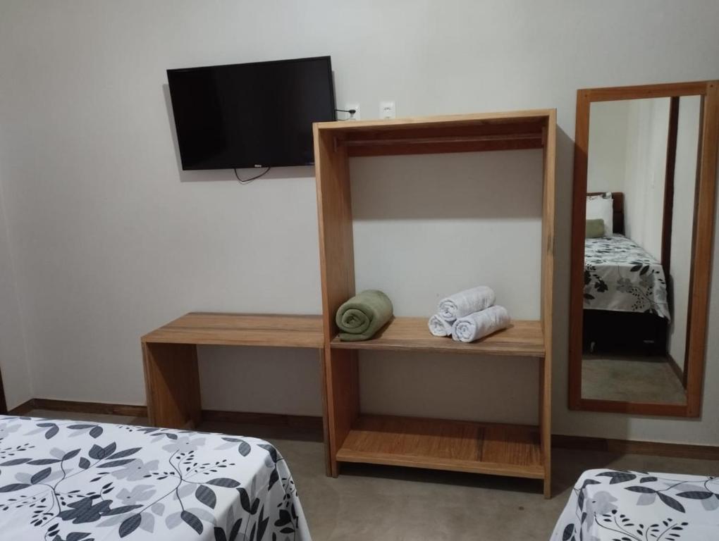 Postel nebo postele na pokoji v ubytování Pousada Milagres do Embaúba